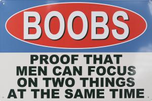 Metallskilt Retro Boobs