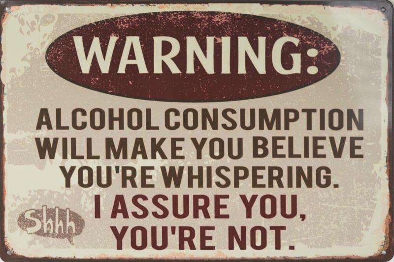 Tavla Plåtskylt Retro Alcohol