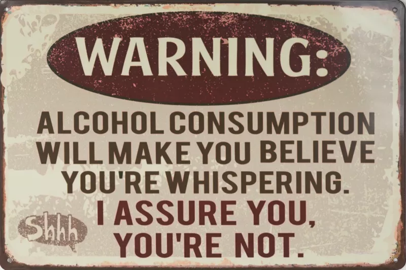 Metallskilt Retro Alcohol