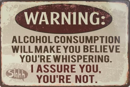 Tavla Plåtskylt Retro Alcohol