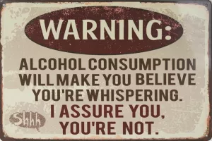 Metallskilt Retro Alcohol