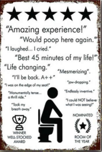 Tavla Plåtskylt Retro WC Room