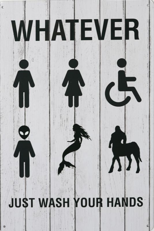 Tavla Plåtskylt Retro WC Room