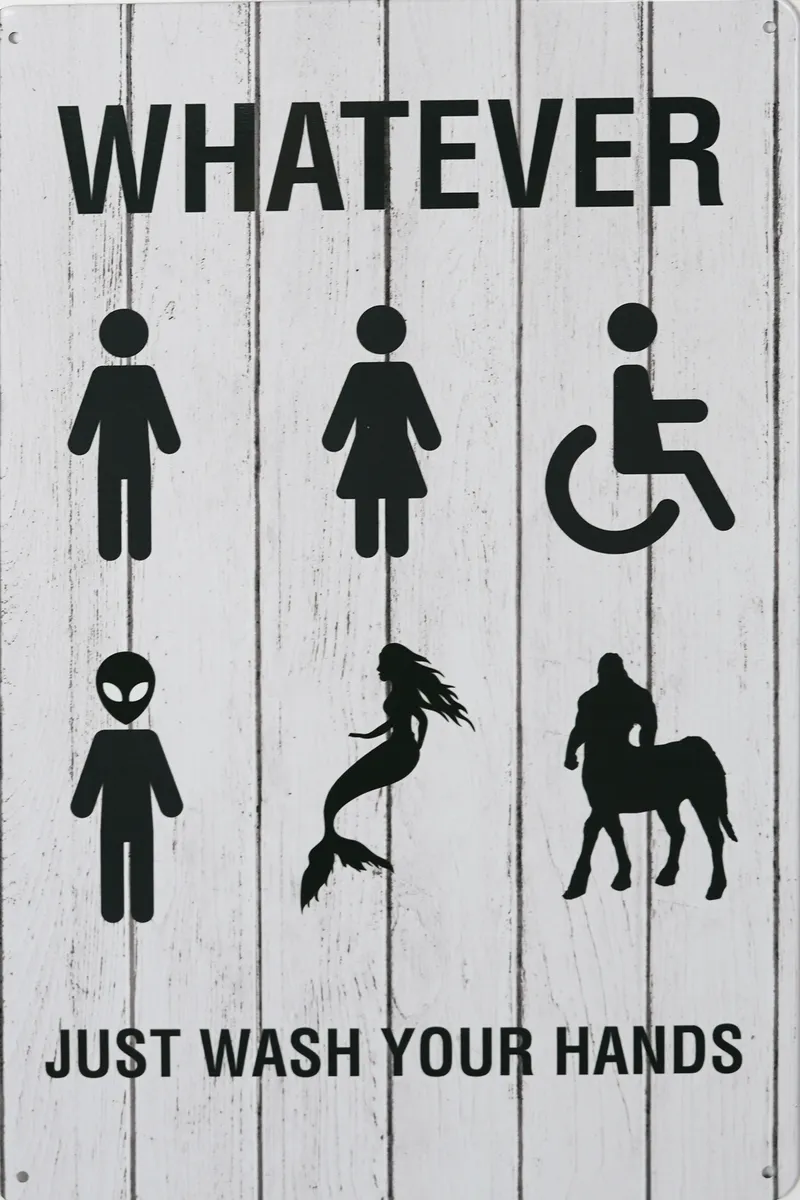 Metallskilt Retro WC Room