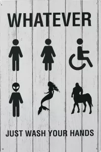 Tavla Plåtskylt Retro WC Room