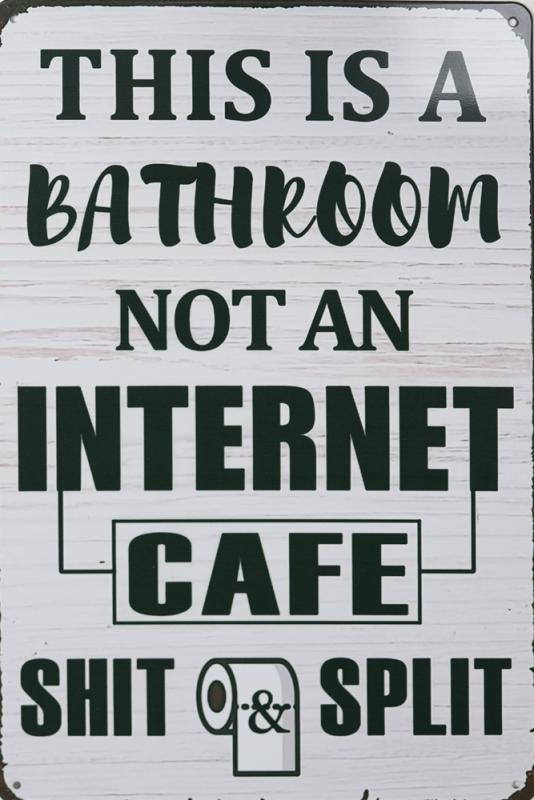 Tavla Plåtskylt Retro WC Room