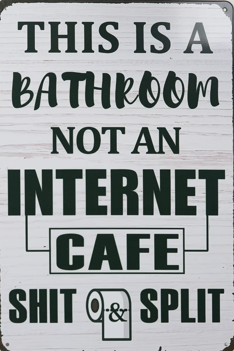 Metallskilt Retro WC Room