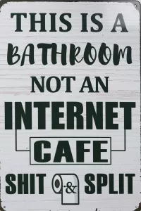 Tavla Plåtskylt Retro WC Room