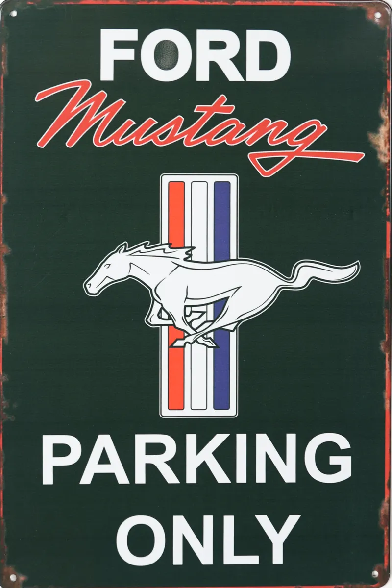 Metallskilt Retro Ford Mustang