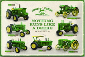Tavla Plåtskylt Retro John Deere