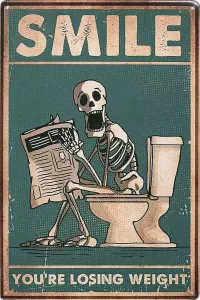 Metallskilt Retro Toilet