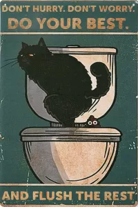 Metallskilt Retro Toilet