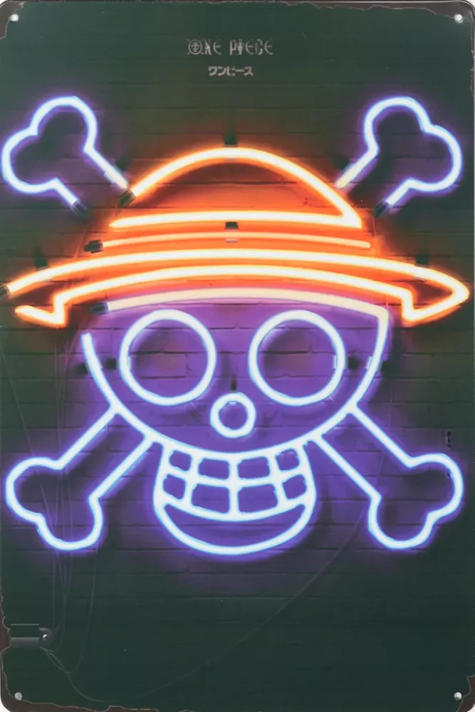 Tavla Plåtskylt Retro Skull