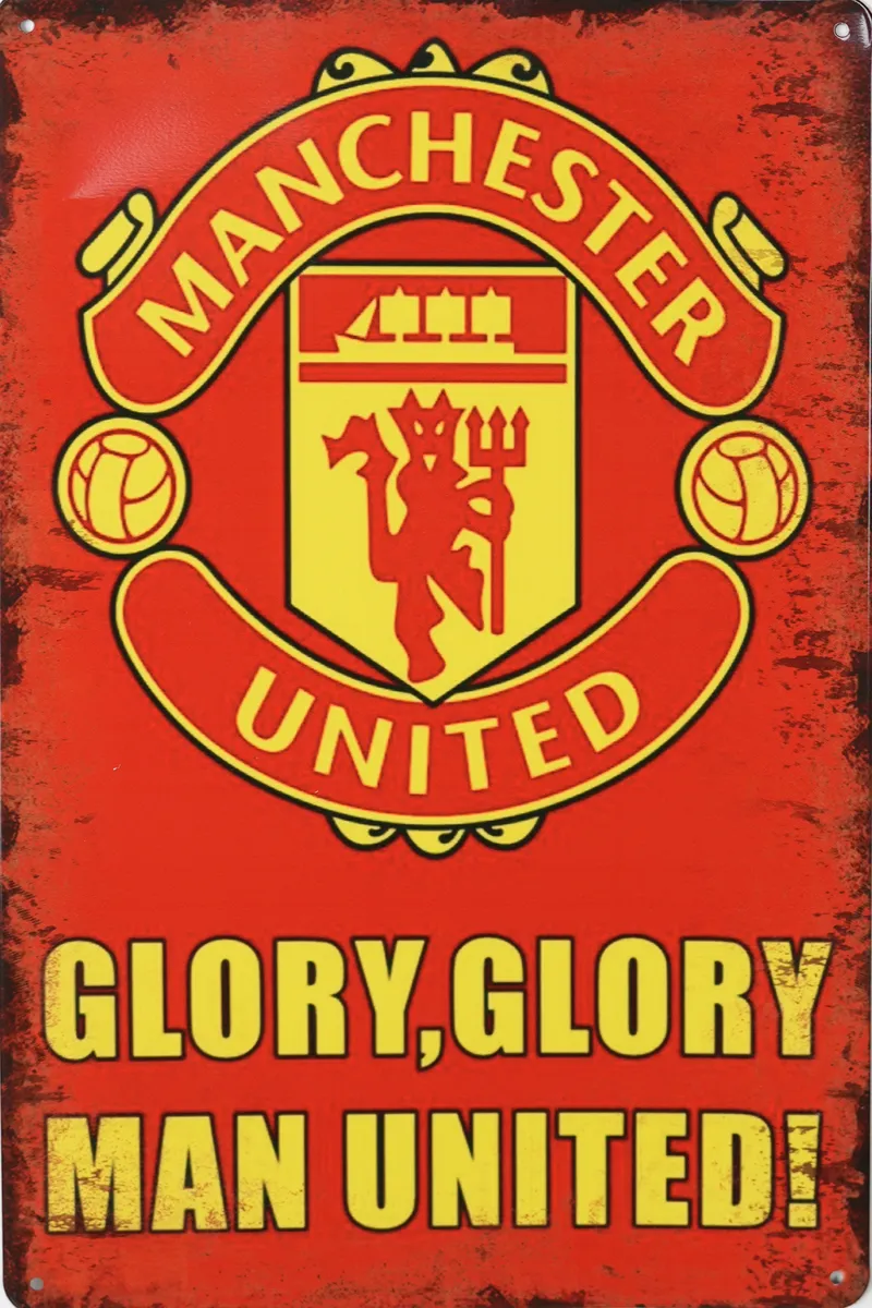 Metallskilt Retro Manchester United