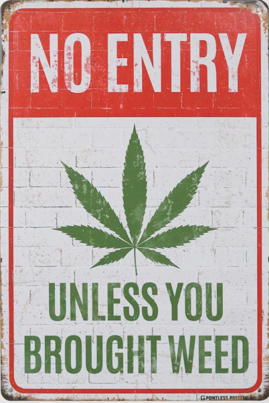 Tavla Plåtskylt Retro Hampa