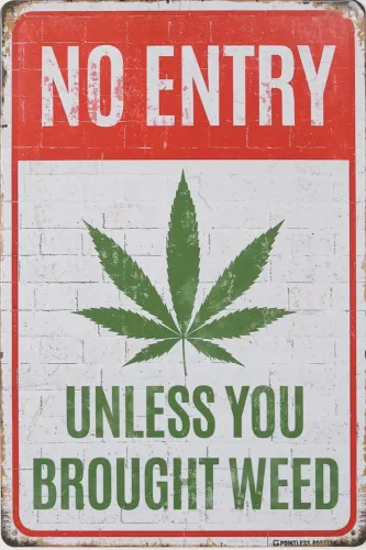 Tavla Plåtskylt Retro Hampa