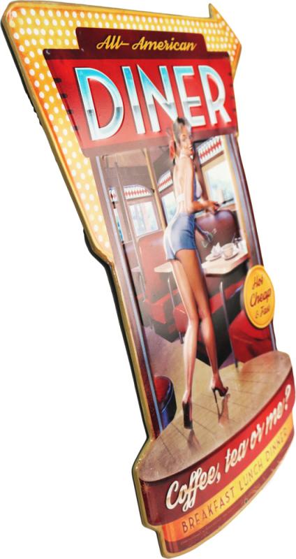 Retro Metall Skylt Pin Up Girl