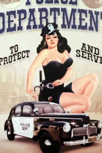 Metallskilt Retro Police Pin Up