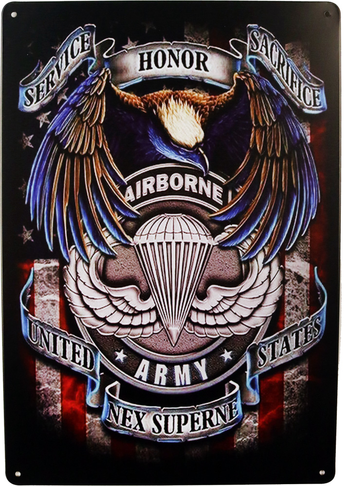 Tavla Plåtskylt Retro Army USA