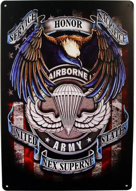 Metallskilt Retro Army USA