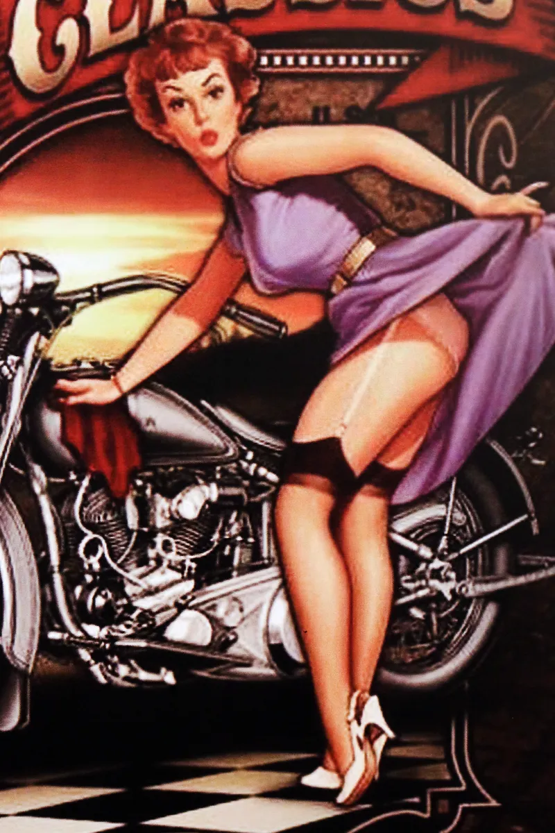 Metallskilt Retro American Pin Up