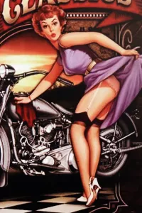 Metallskilt Retro American Pin Up