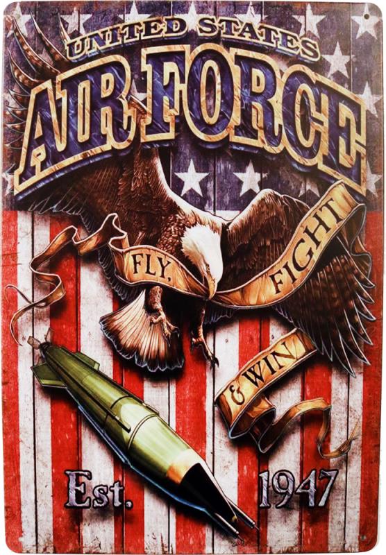 Tavla Plåtskylt Retro Air Force