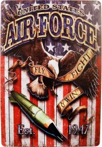 Tavla Plåtskylt Retro Air Force