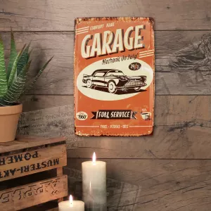 Tavla Plåtskylt Retro 3D