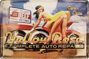 Metallskilt Retro 3D