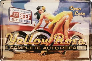 Tavla Plåtskylt Retro 3D