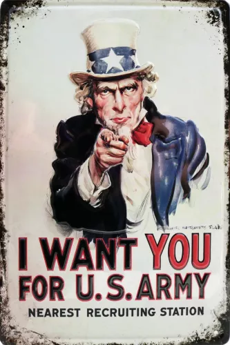 Tavla Plåtskylt Retro 3D