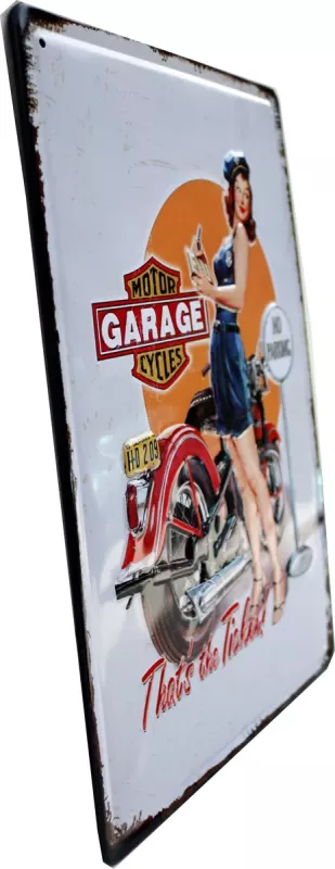 Metallskilt Retro 3D