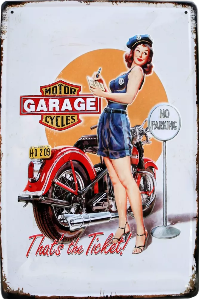 Metallskilt Retro 3D