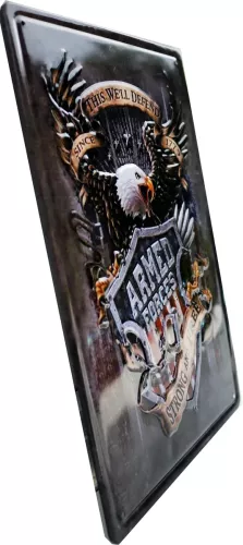 Tavla Plåtskylt Retro 3D