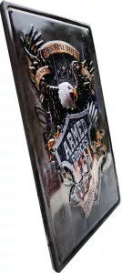 Metallskilt Retro 3D