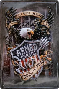 Metallskilt Retro 3D