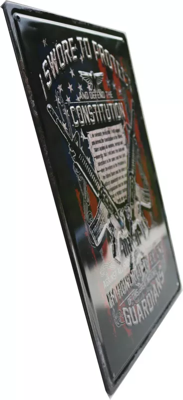 Metallskilt Retro 3D