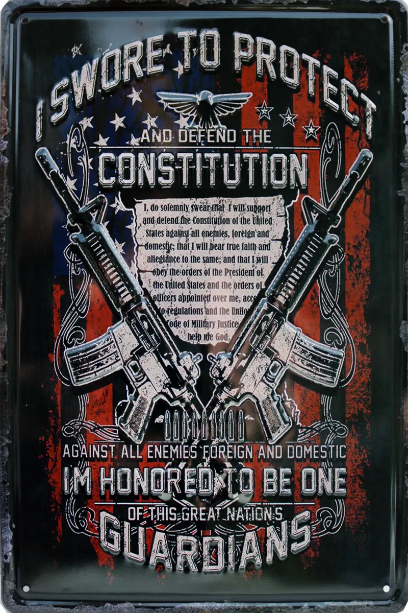 Metallskilt Retro 3D