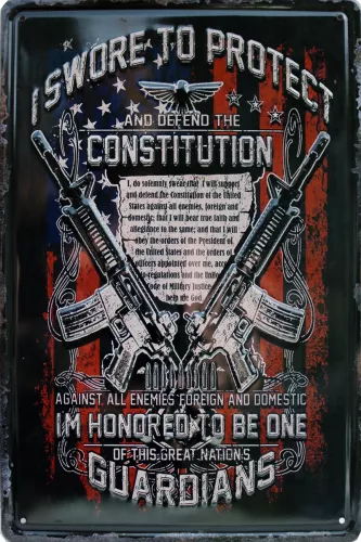 Tavla Plåtskylt Retro 3D