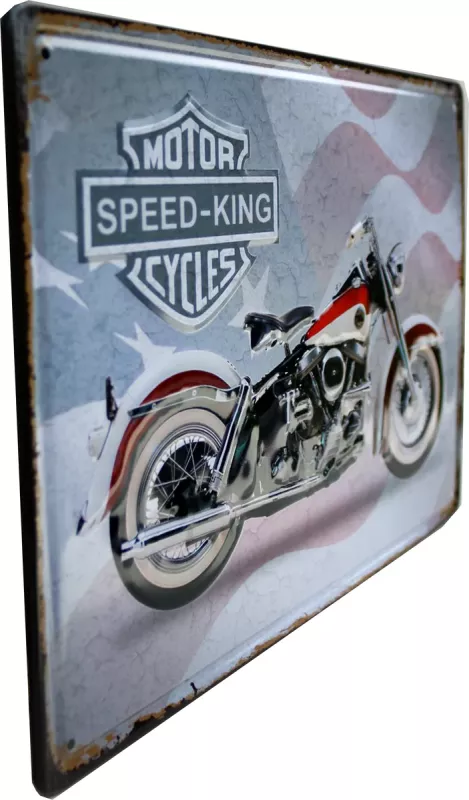 Metallskilt Retro 3D