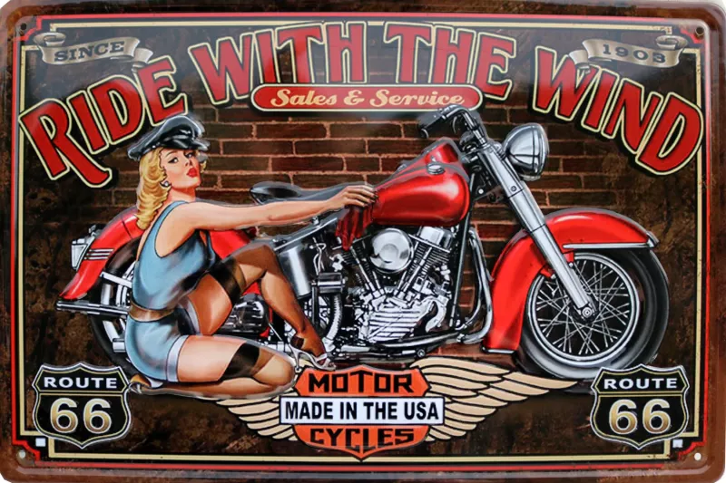 Metallskilt Retro 3D