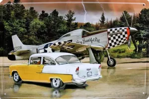 Tavla Plåtskylt Retro 3D