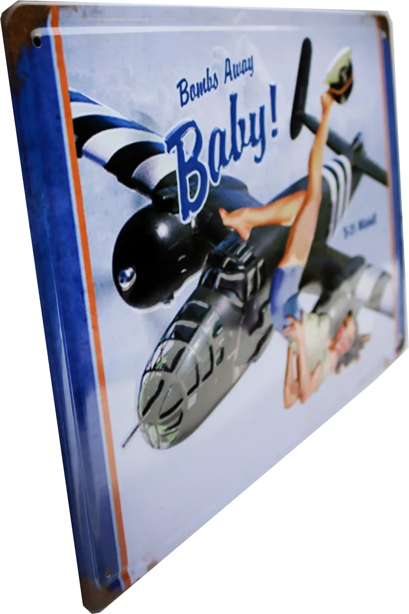 Metallskilt Retro 3D