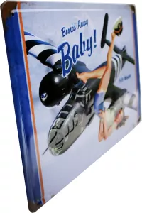 Metallskilt Retro 3D