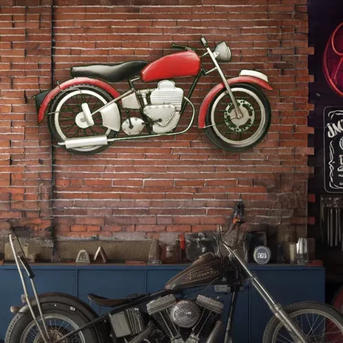 Retro Metallskylt Motorbike Väggdekoration