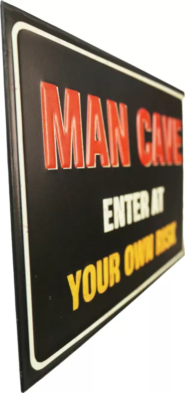 Retro Metallskilt Man Cave 3D
