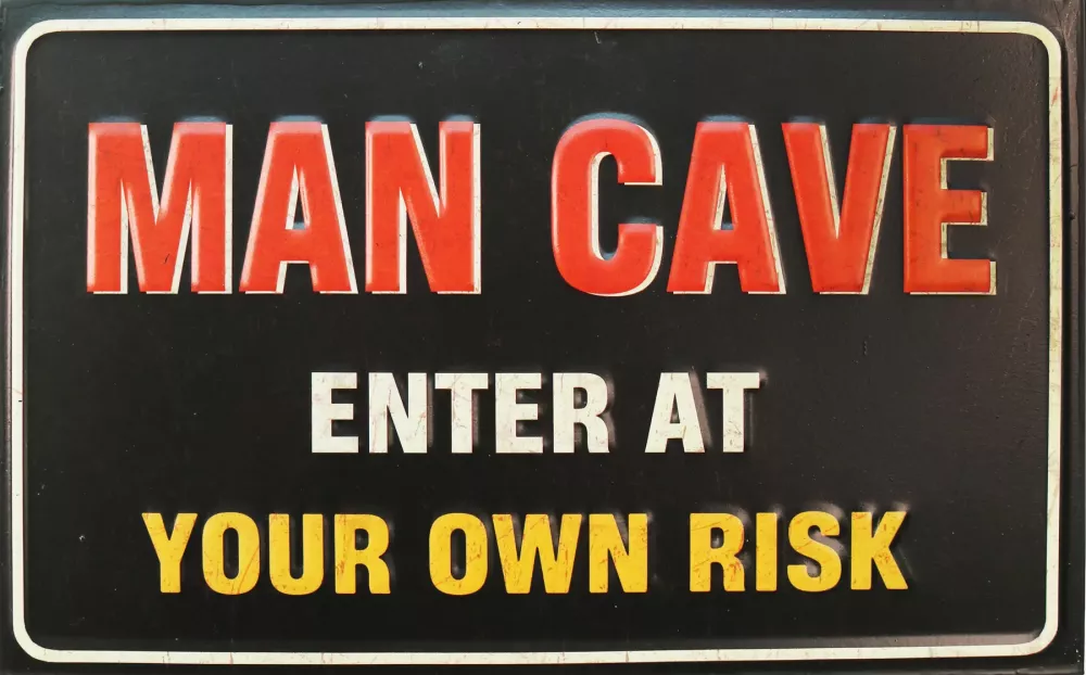 Retro Metallskilt Man Cave 3D