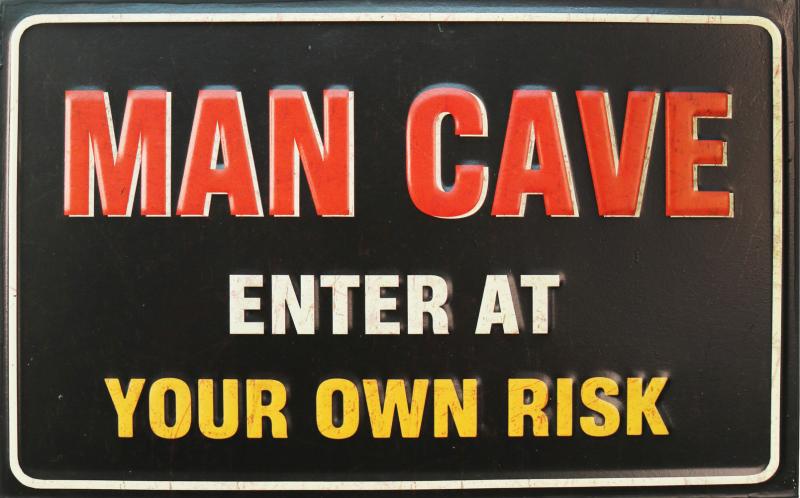 Retro Metallskylt Man Cave 3D