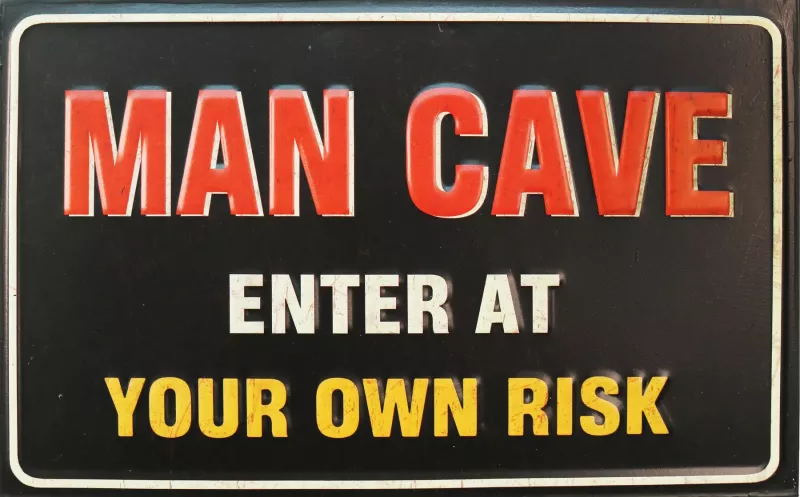 Retro Metallskilt Man Cave 3D